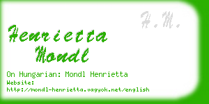 henrietta mondl business card